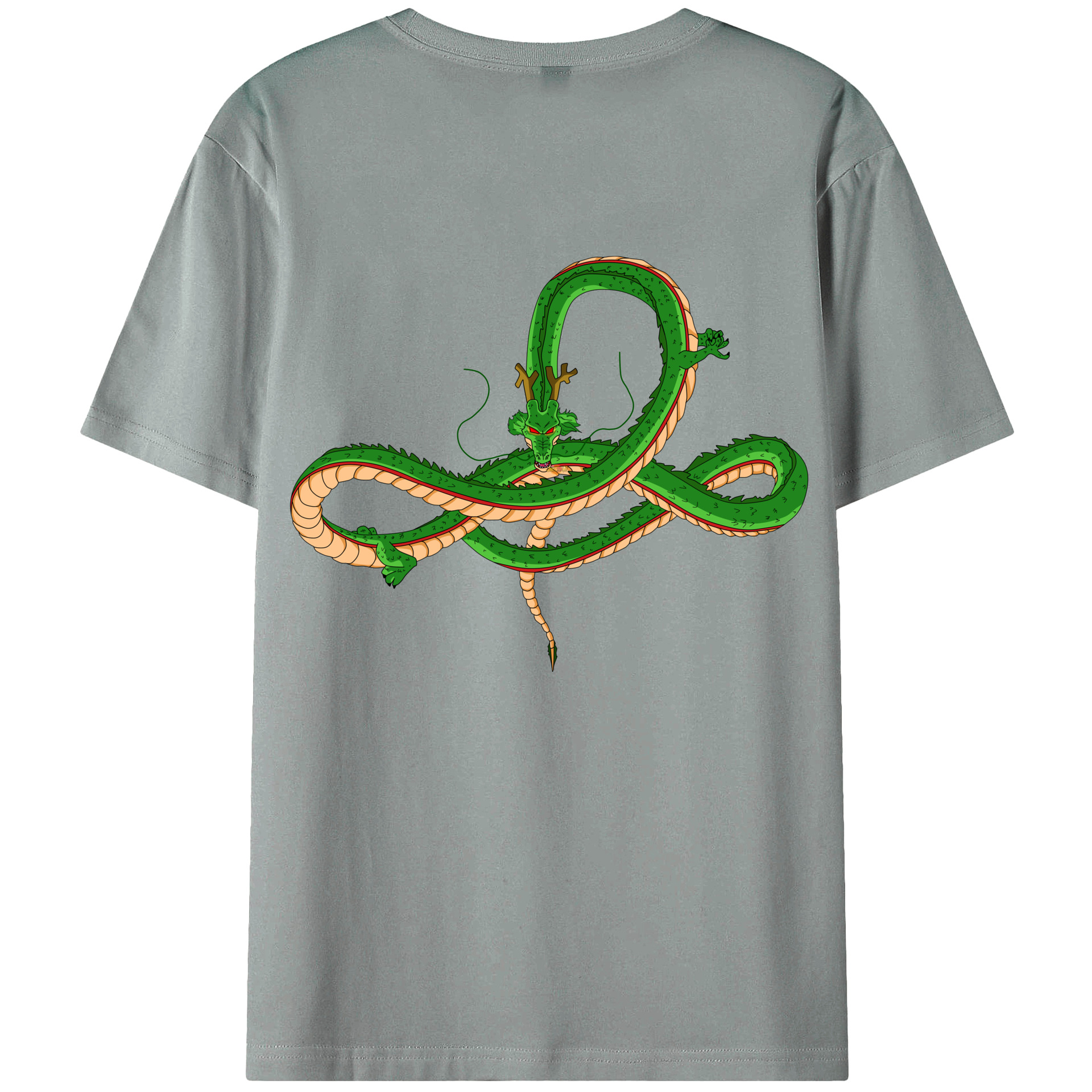 （画像用） ドラゴンボール 神龍 シェンロン DRAGON BALL Shenron 綿100％ メンズ半袖Tシャツ（バックプリント） 通気性